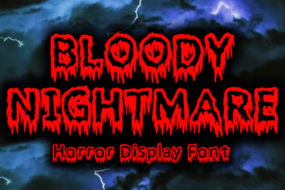 Bloody Nightmare: A Display Font with Vintage Horror Soul