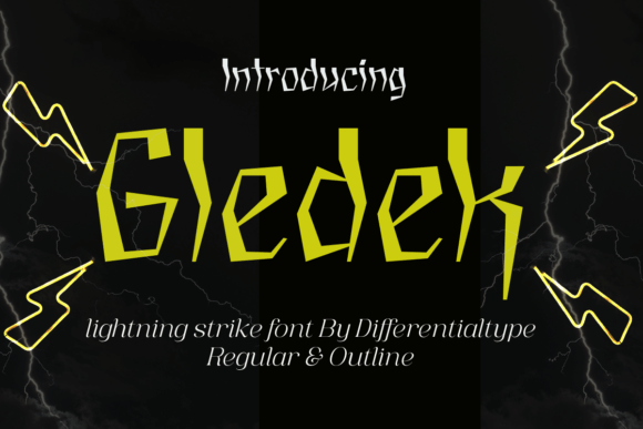 Gledek Display Font for Handmade Labels & Bold Craft Projects