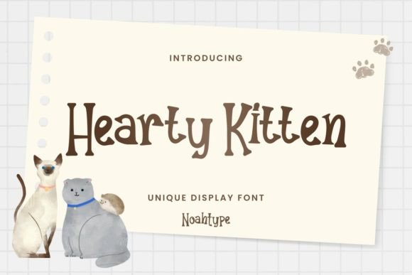 Hearty Kitten: A Playful Display Font That Brings Warmth to Brand Identity