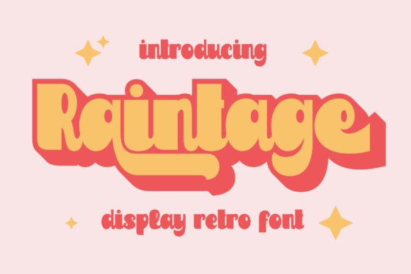 Raintage: A Playful Retro Display Font for Small Business Brands