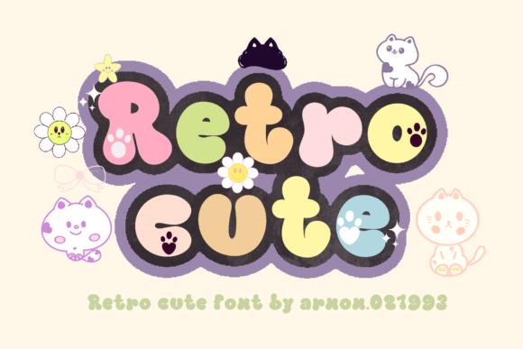 Retro Cute Font: A Playful Display Typeface for Joyful Branding