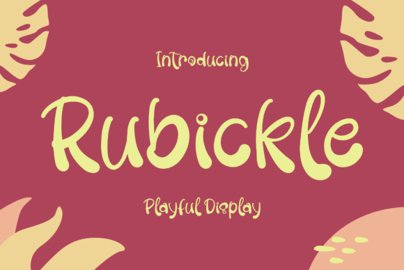 Rubickle: A Distinctive Display Font for Editorial Impact