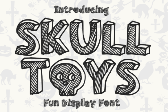 Skull Toys: A Bold Display Font for Halloween & Seasonal Web Design