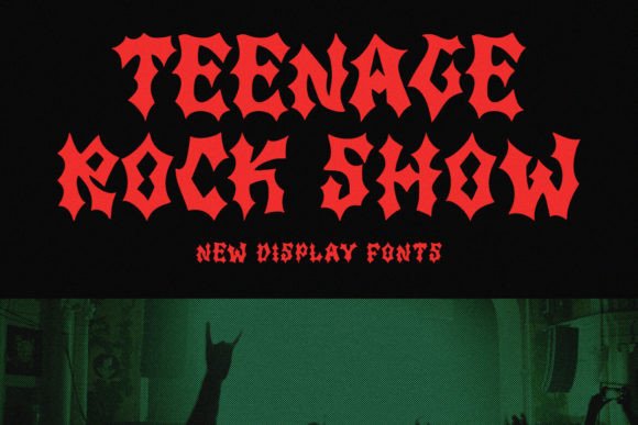 Teenage Rock Show: A Bold Display Font for Digital Branding